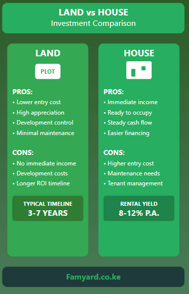 Buying Land or buying houses