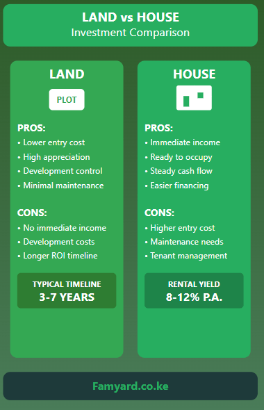 Buying Land or buying houses